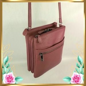 GIANI BERNINI  • Multi-Pocket •  Crossbody  · Rose